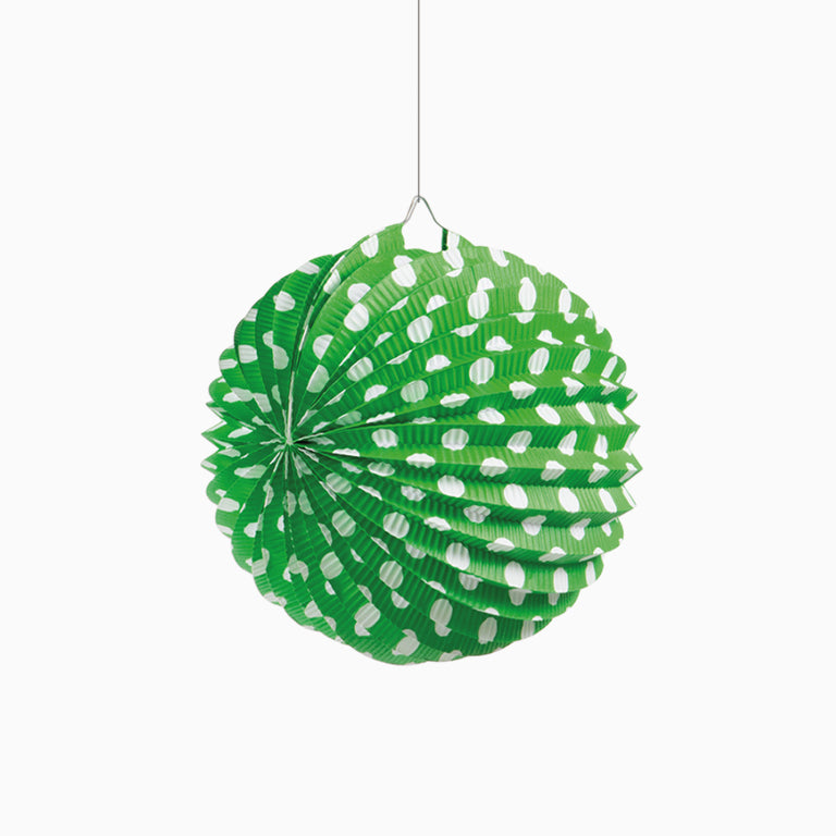 Farolillo Papel Redondo Feria Lunares Blancos 25cm
