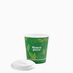 Vaso Eco Green Cartón 120cc con Tapa Drink 12 uds
