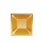 Cuenco Plástico Reutilizable + PP Cuadrado Metalizado 12 x 12 x 5.2 cm Oro