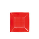 Plato Plástico Reutilizable Hondo Cuadrado 17 x 17 cm Rojo 192 Unidades