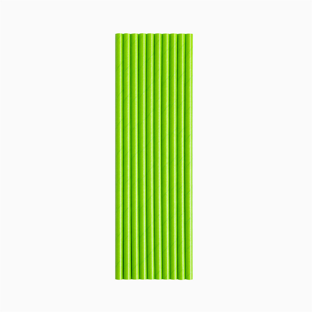 Pajitas Cartón 20 cm Verde Lima Pack 25 uds