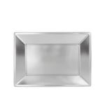 Bandeja Rectangular Metalizada Plástico Reutilizable + PP 33 x 22.5 cm Plata 96 uds