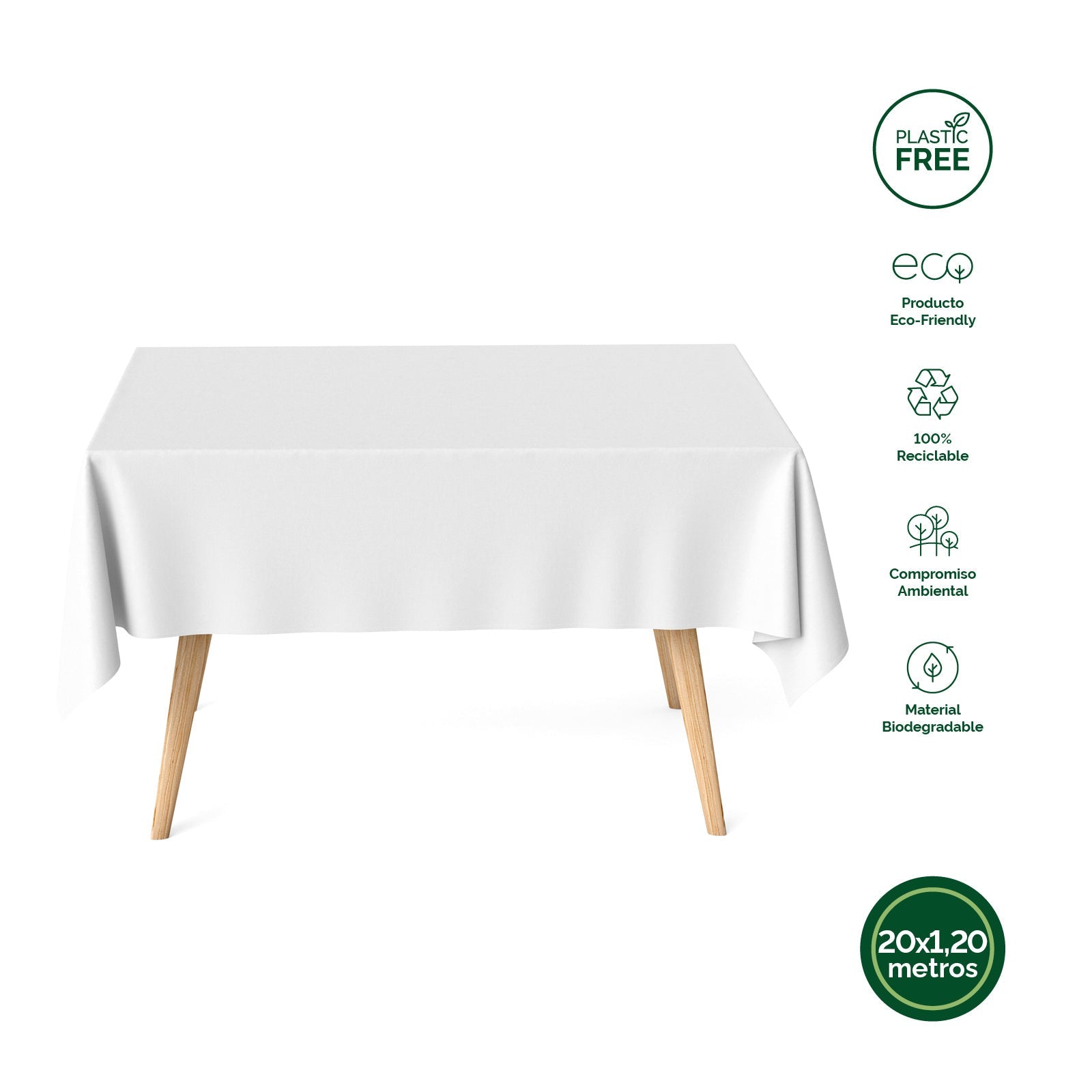 Rollo Mantel Rollo Ecológico Blanco