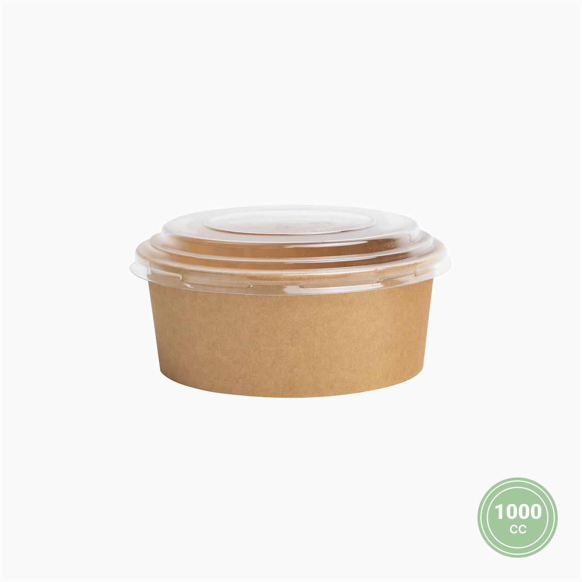 Ensaladera Mediana Cartón Kraft con Tapa - Take Away
