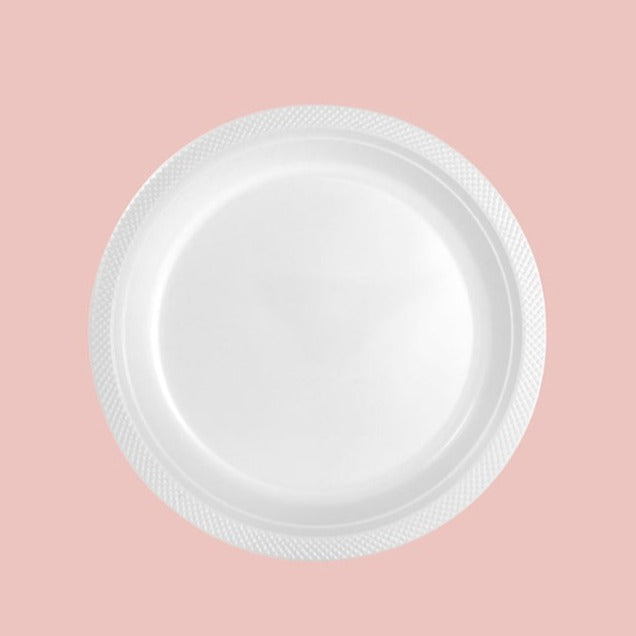 Plato Plástico Reutilizable PS Llano Redondo Ø26 cm Blanco 240 uds