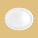 Bandeja Premium Ovalada Plástico 31 x 24.5 cm Blanco (10 uds)