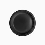 Plato Llano Redondo Plástico PS Reutilizable Premium Ø 22 cm Negro (288 uds)