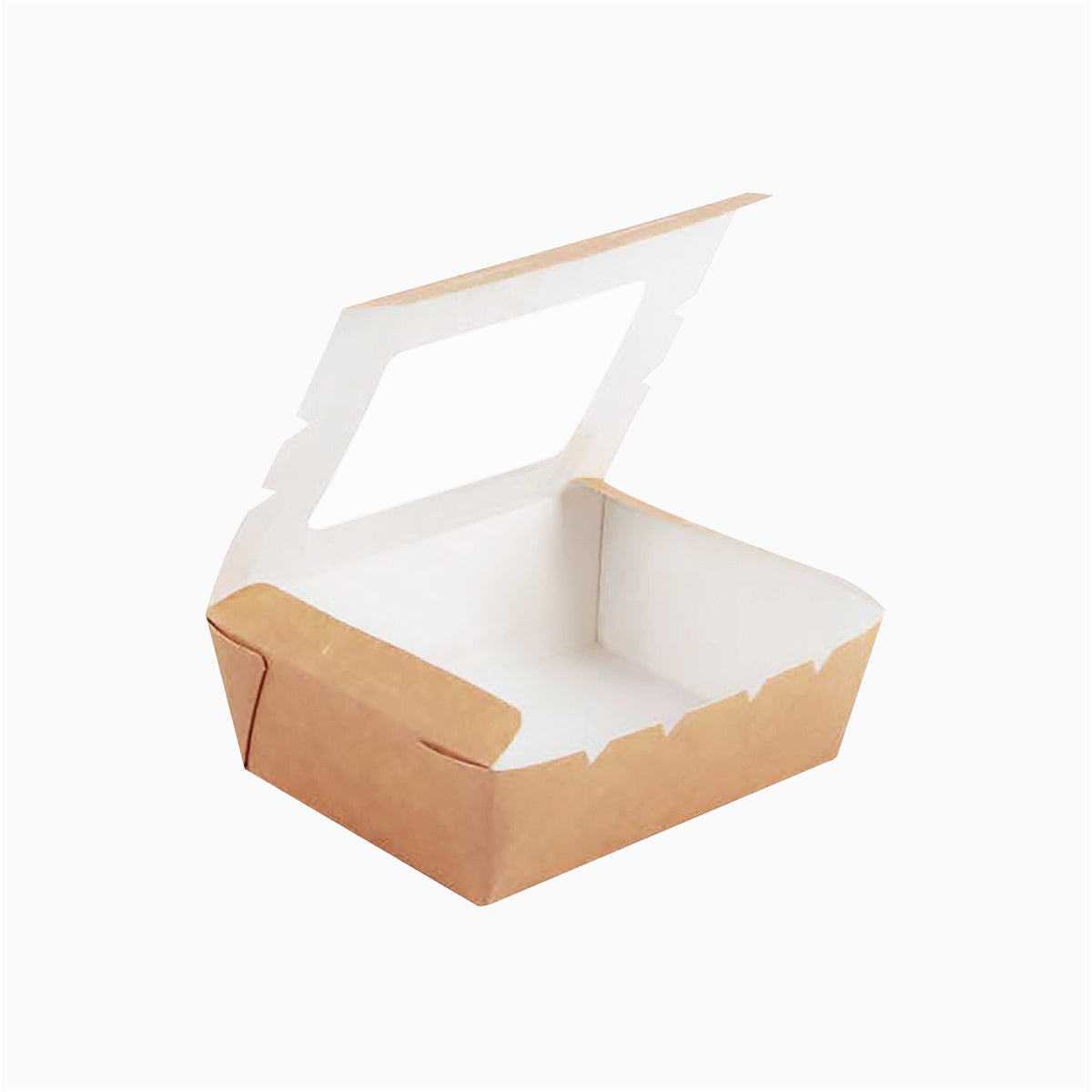 Caja Cartón Mediana 1300 cc con ventana PLA - Take Away