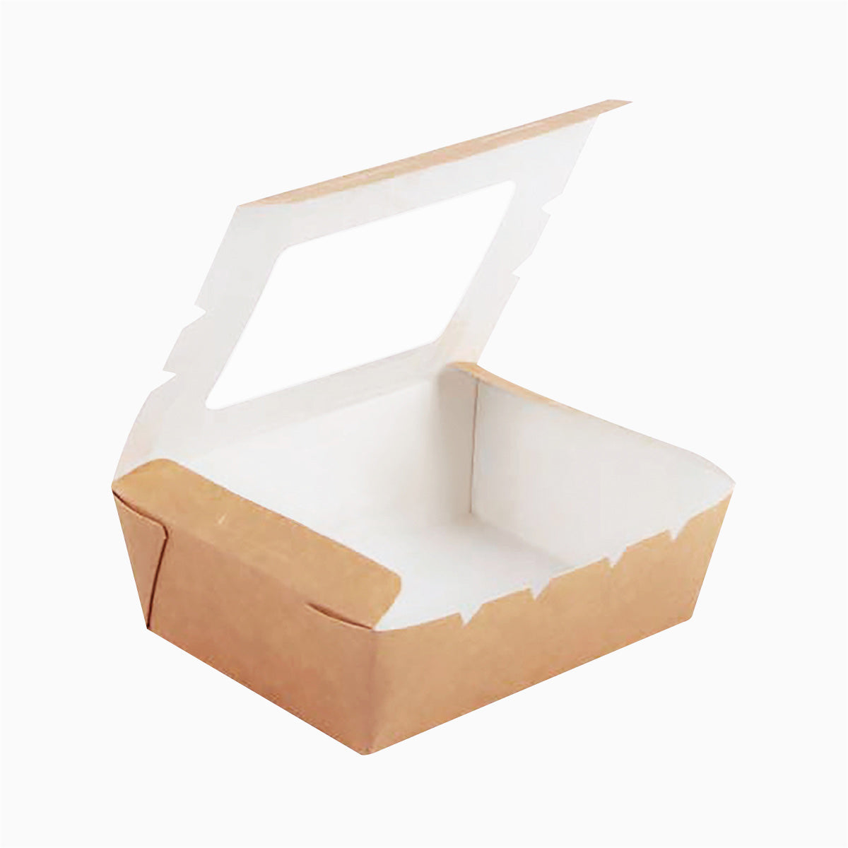 Caja Cartón Grande 1500 cc con ventana PLA - Take Away