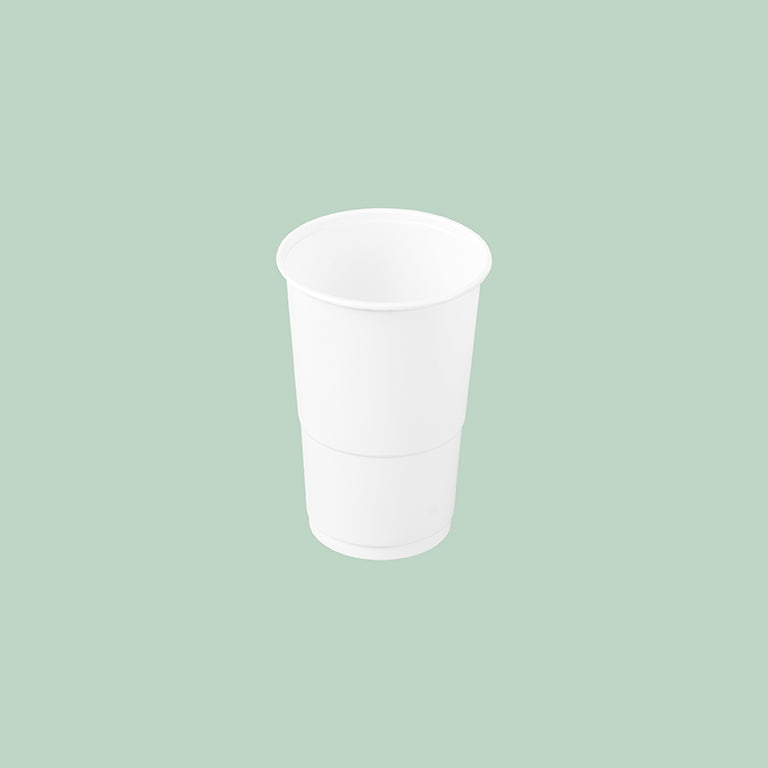 Vaso Irrompible Plástico PP Blanco 250cc 25 uds