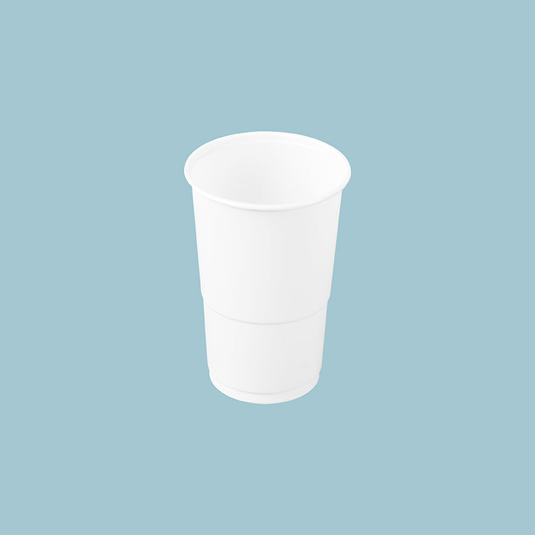 Vaso Irrompible Plástico PP Blanco 300cc 20 uds