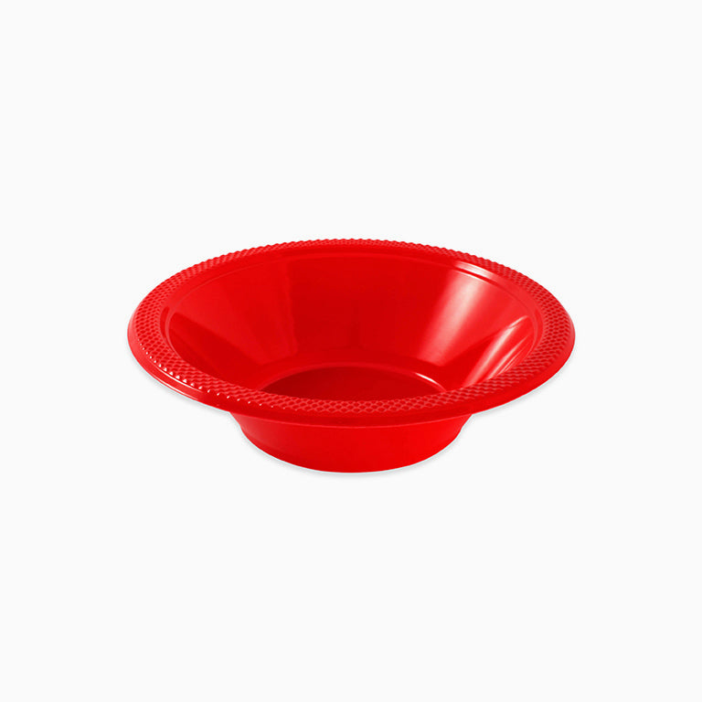 Bol Redondo Premium Plástico Reutilizable Rojo 18 cm