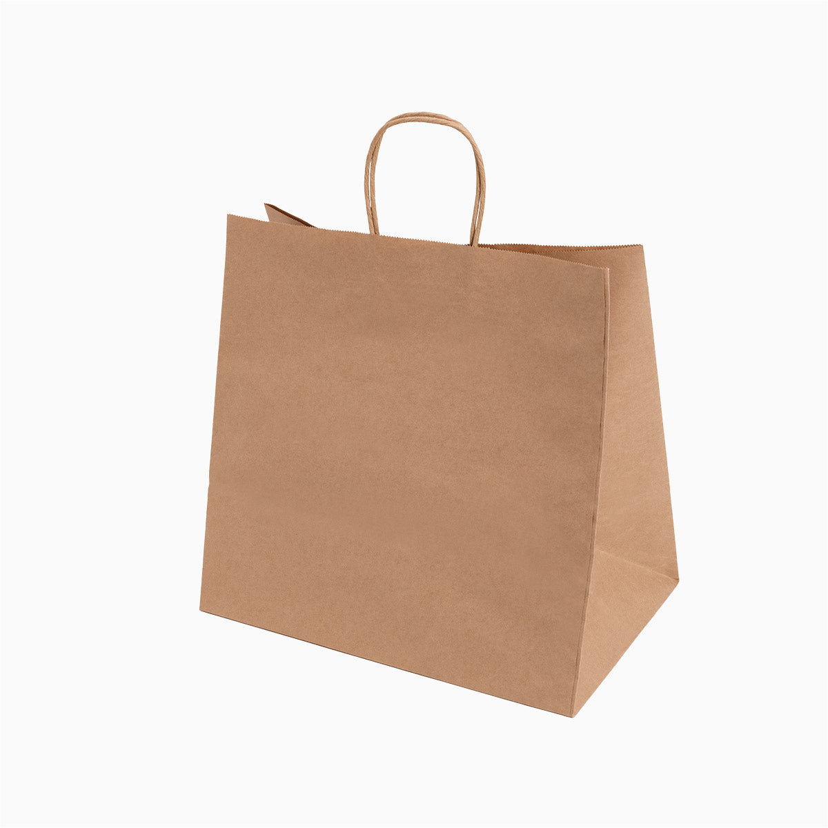 Bolsa Papel Kraft 25 x 16 x 27 cm con Asa Rizada