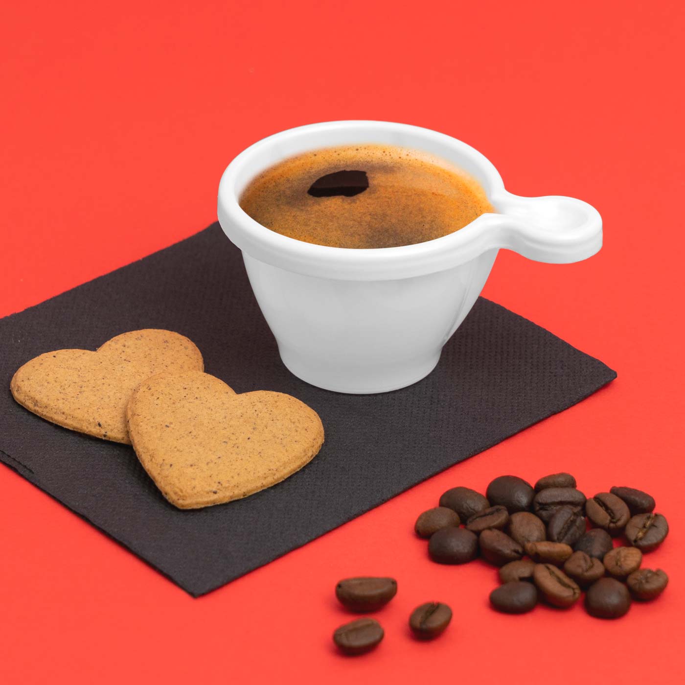 Taza para Café Plástico Reutilizable PS 80cc 18 uds