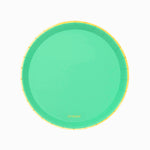Plato Llano Redondo Cartón Metalizado Ø 20.5 cm Verde Menta (8 uds)
