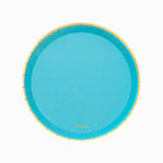 Plato Llano Redondo Cartón Metalizado Ø 20.5 cm Azul Pastel (8 uds)