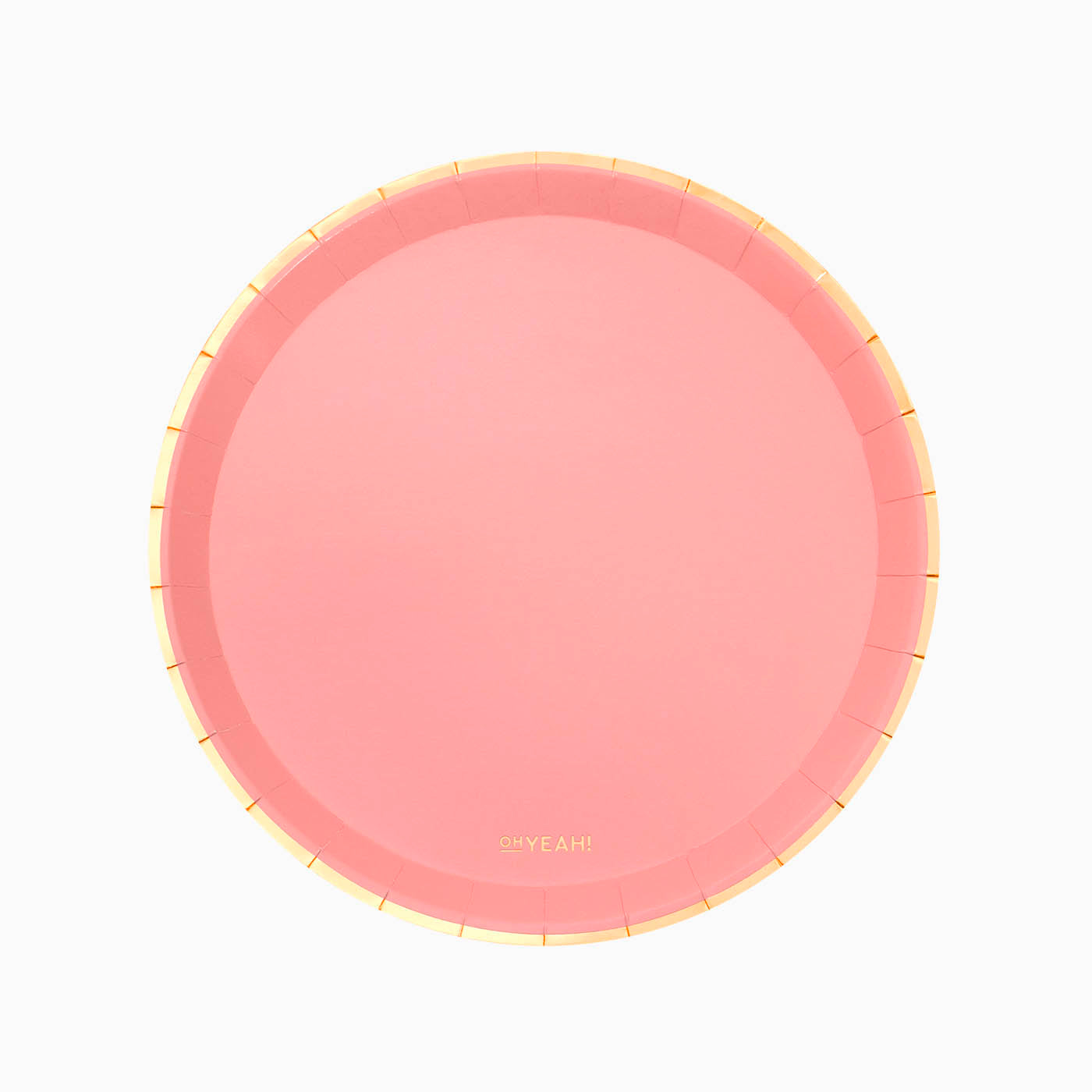 Plato Cartón Llano Redondo Metalizado Ø20,5 cm Rosa Pastel 8 uds
