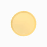 Plato Llano Redondo Postre Cartón Metalizado Ø 17 cm Amarillo Pastel (10 uds)