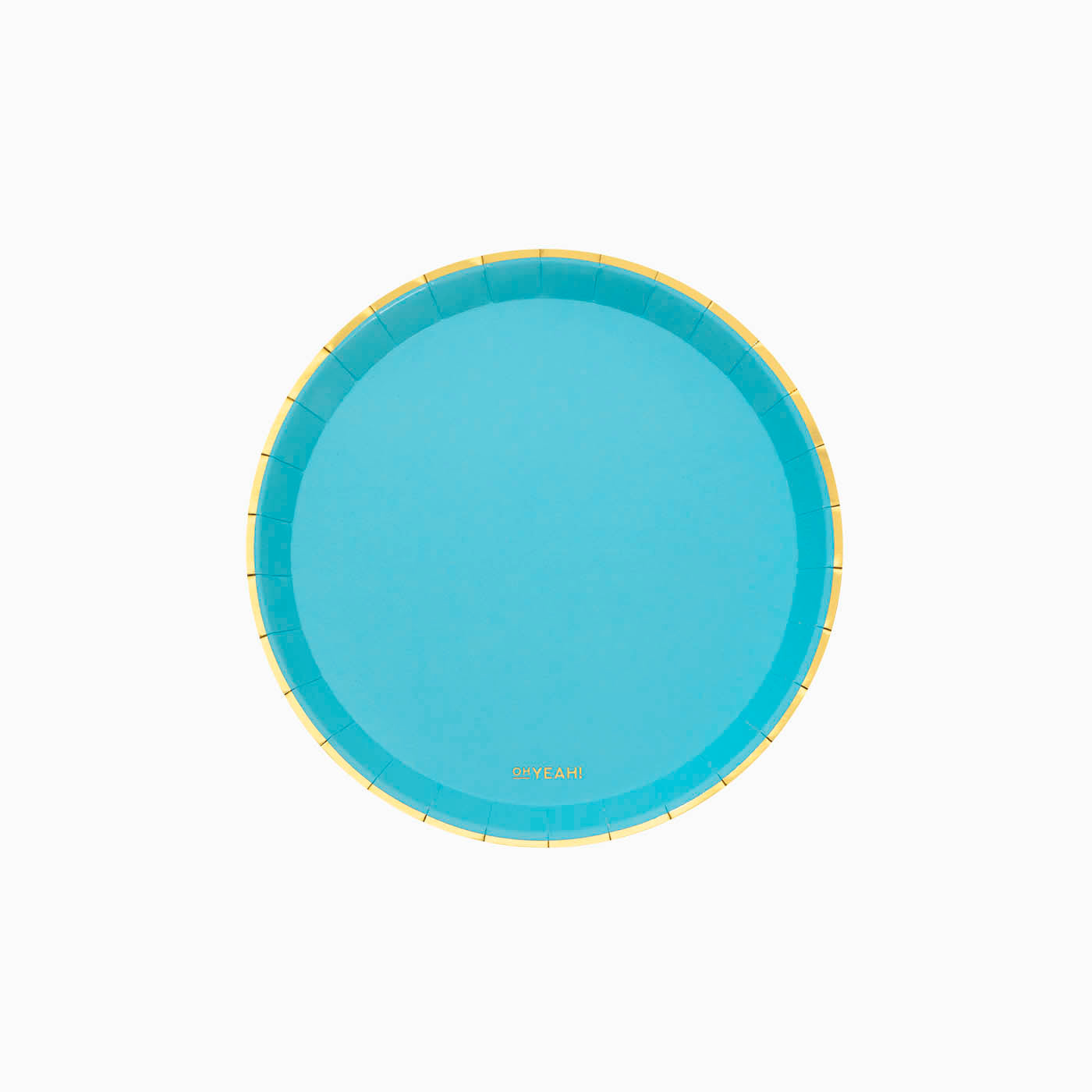 Plato Cartón Llano Redondo Postre Metalizado Ø17 cm Azul Pastel 10 uds