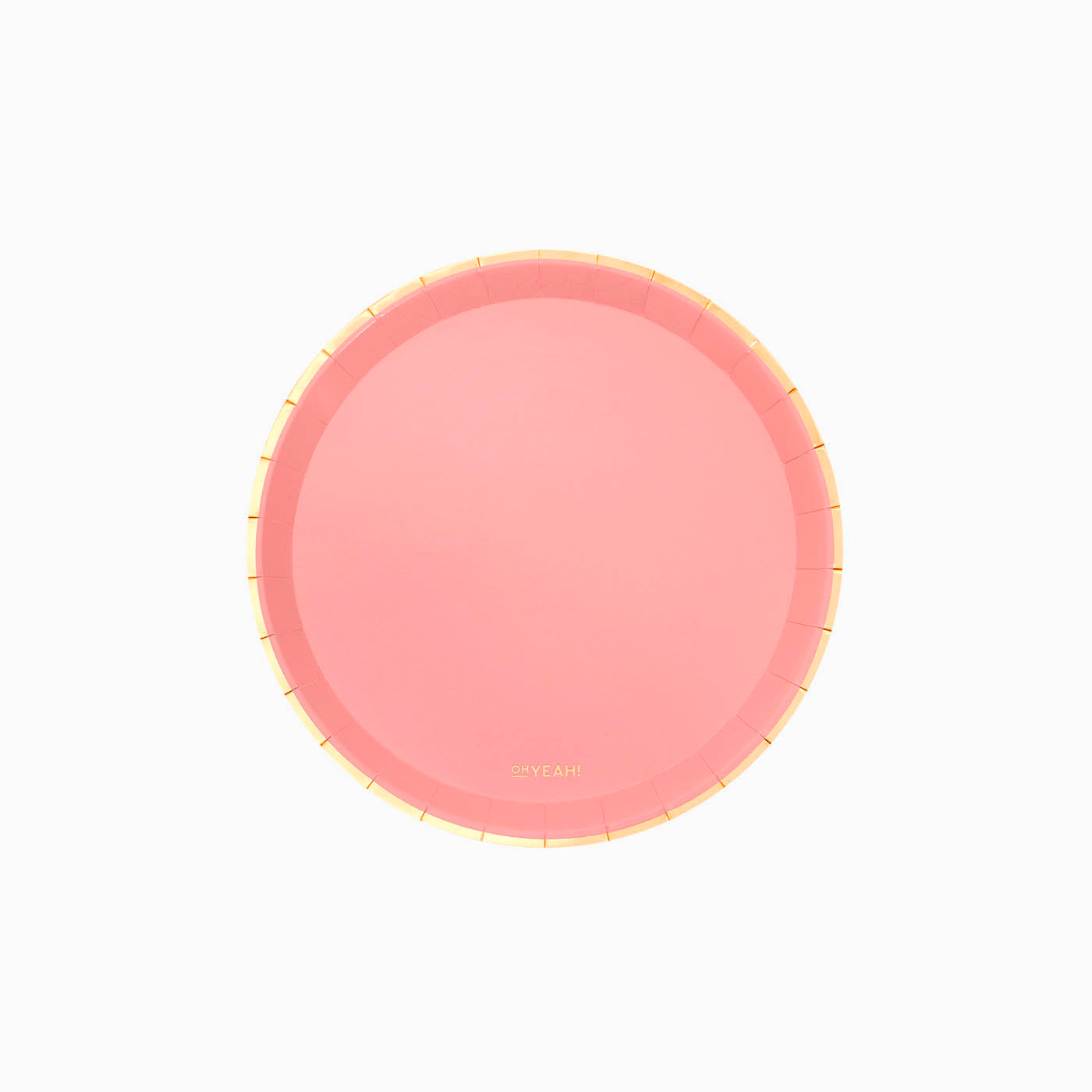 Plato Cartón Llano Redondo Postre Metalizado Ø17 cm Rosa Pastel 10 uds