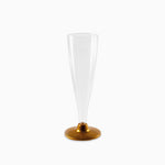Copa Cava Flauta Transparente Con Pie Oro 140 cc (144 uds)