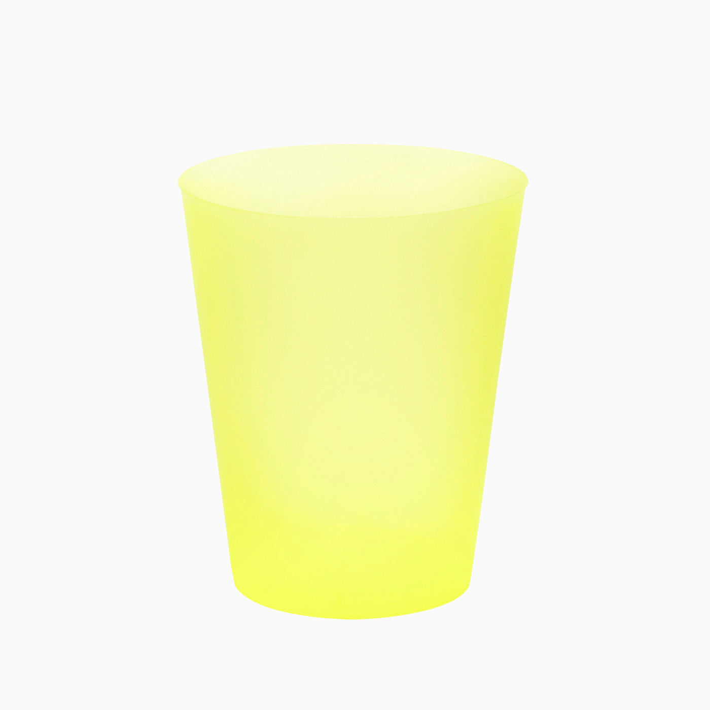 Vaso Cubata Ancho Plástico Reutilizable PP Amarillo 480cc 4 uds