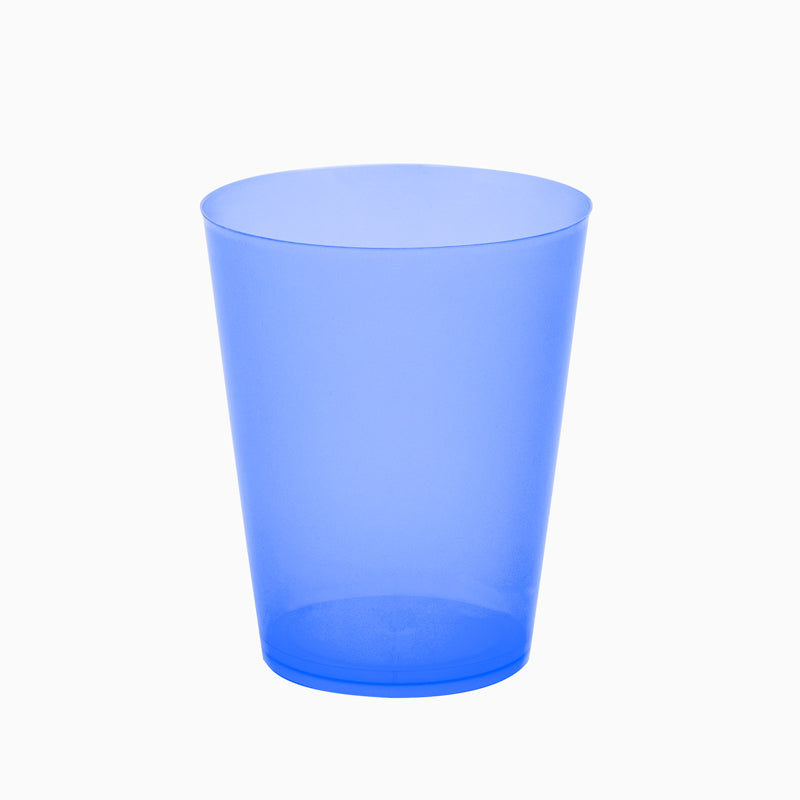 Vaso Cubata Ancho Plástico Reutilizable PP Azul 480cc 4 uds