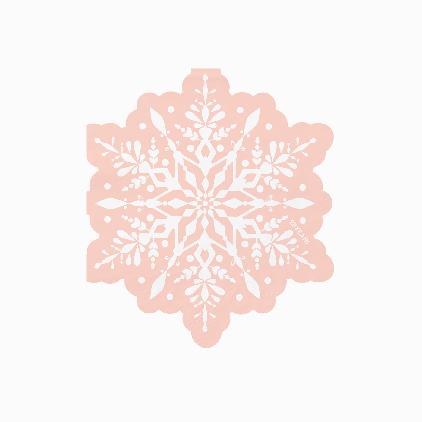 Servilleta Navidad Copo de Nieve 17cm Oro Rosa