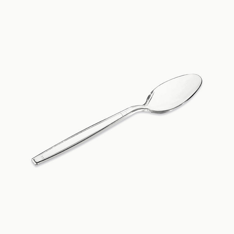 Cuchara Plástico Reutilizable Premium 17.5 cm Transparente