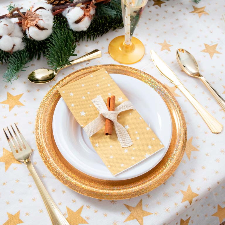 Mantel Impermeable Plegado Navidad Estrellas