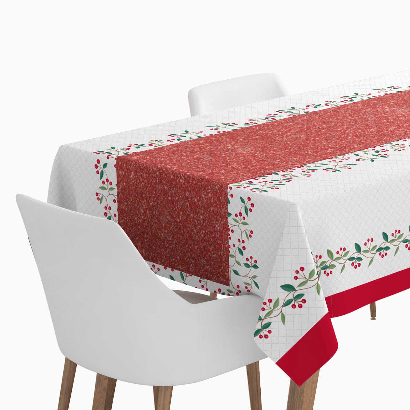 Mantel Impermeable Plegado Navidad Acebo 1,40 x 2,20 m
