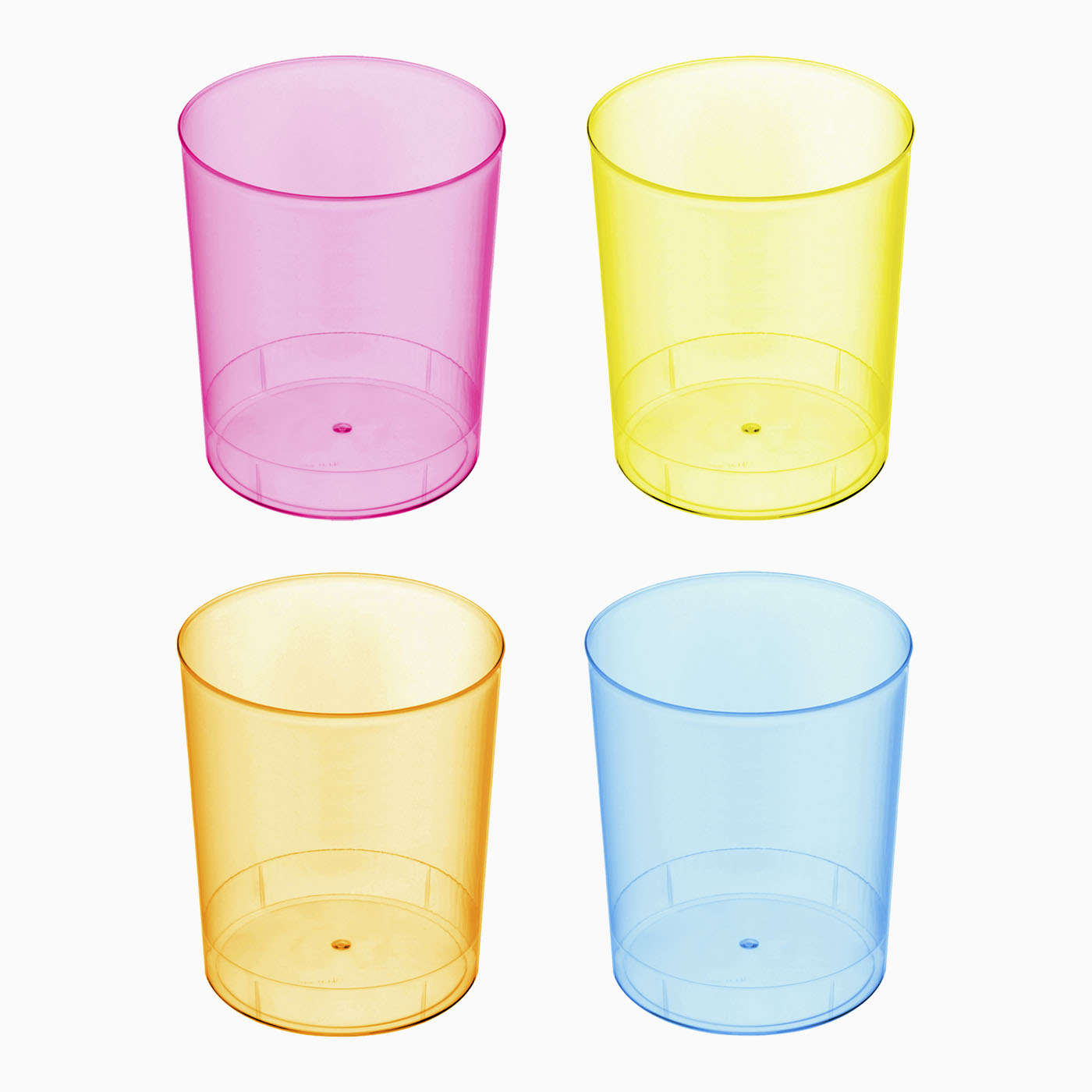 Vaso Mojito Reutilizable Plástico PS 330cc de colores 10 uds