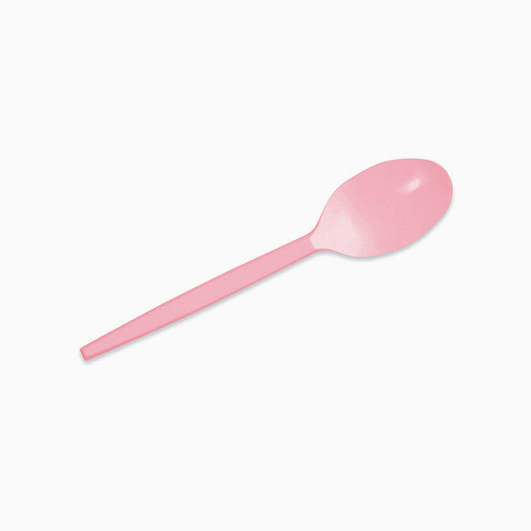 Cuchara Plástico Reutilizable 16,5 cm Rosa Pastel