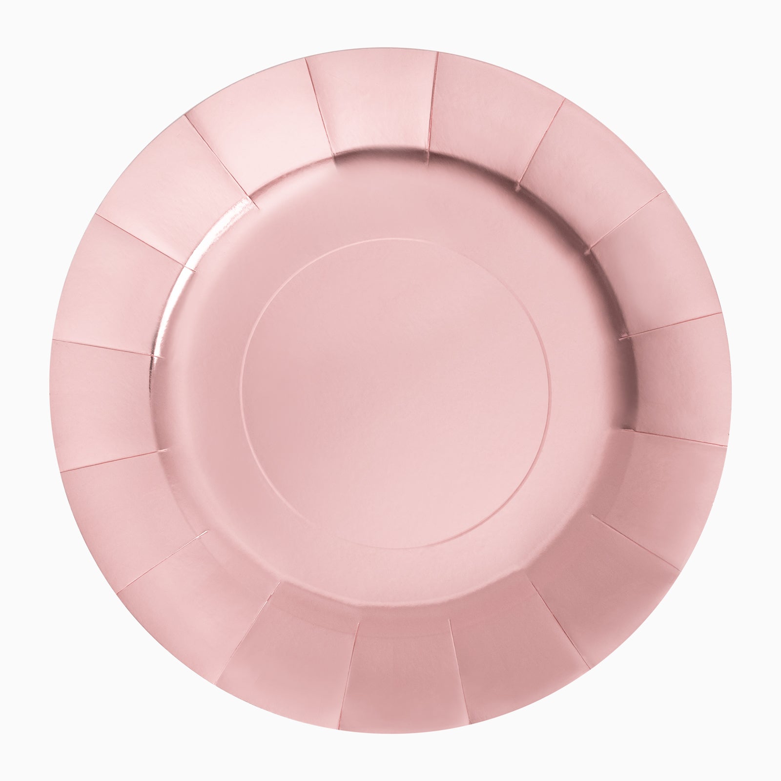 Bajoplato Redondo Metalizado Oro Rosa Ø 33 cm