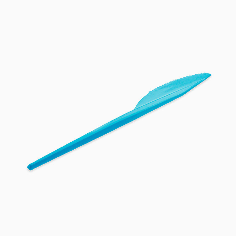 Cuchillo Plástico Reutilizable 16.5 cm Azul