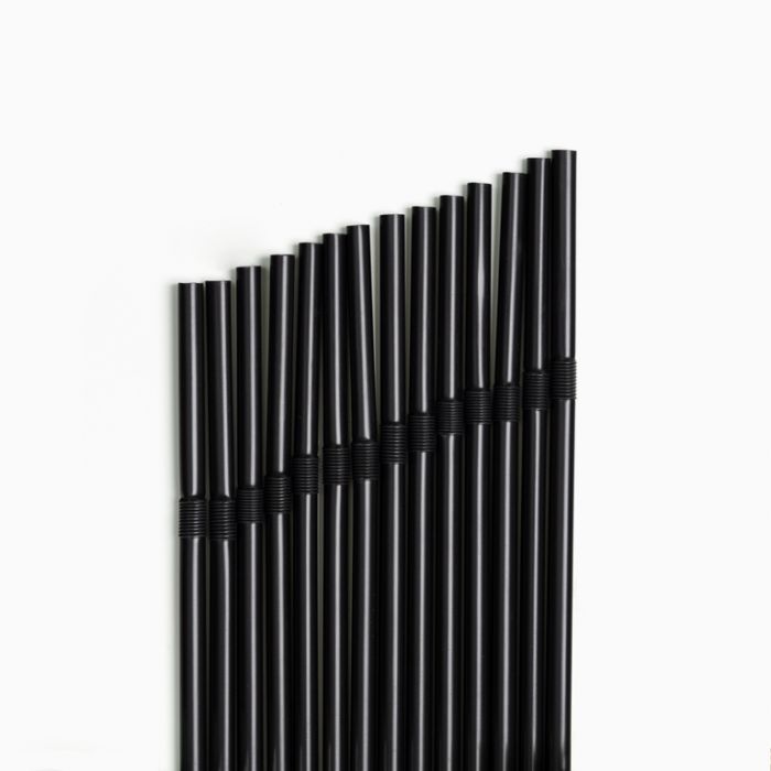 Cañitas PLA Flexibles 21 cm Negro