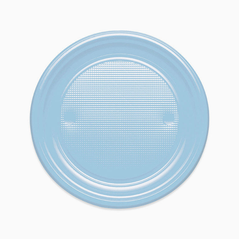 Plato Plástico Llano Redondo Pizza Ø 28 cm Azul Pastel