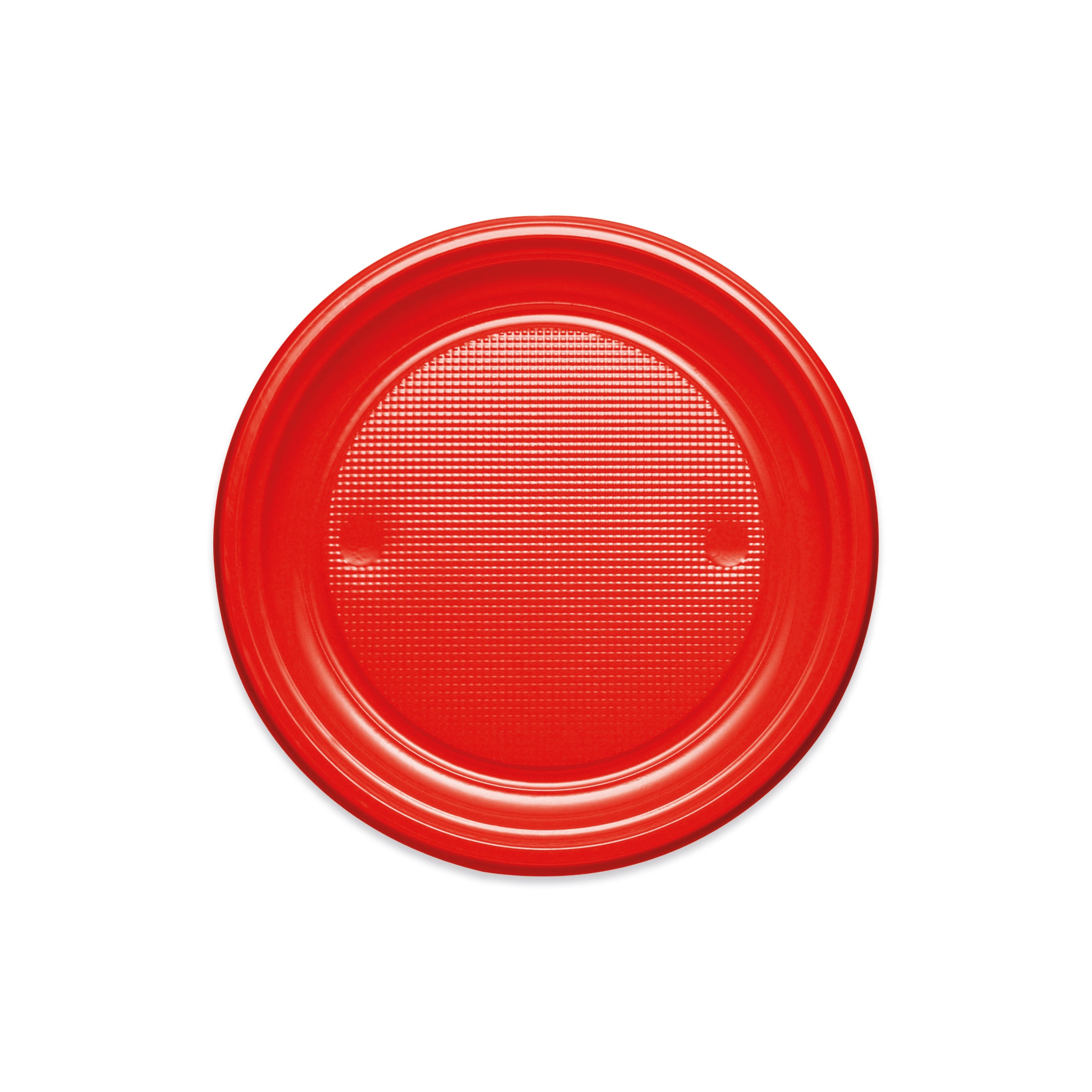 Plato Plástico PS Llano Redondo Ø25 cm Rojo 4 uds