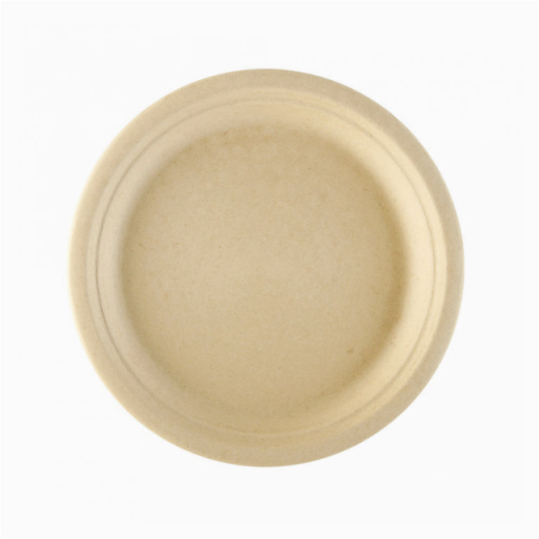 Plato Caña de Azúcar Llano Redondo Ø30 cm Crema 50 uds