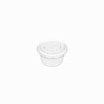 Salsera Plástico PS + PET 60 cc Blanco con Tapa Transparente (840 uds)