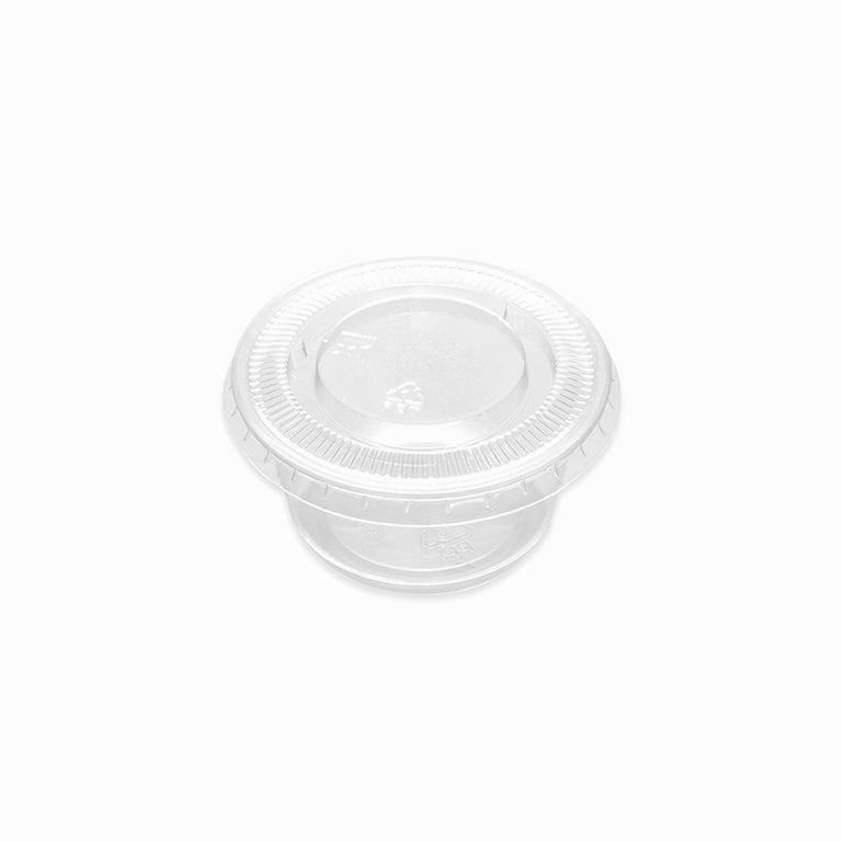 Salsera Plástico PS 60cc Transparente con Tapa Transparente 1000 Uds