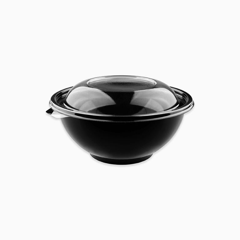 Bol Redondo Negro Tapa Transparente 750 cc