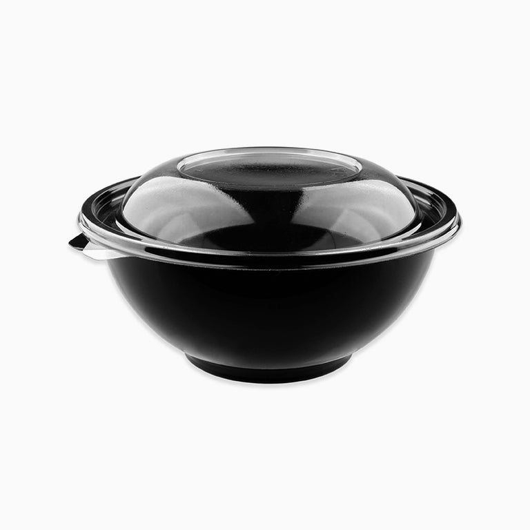 Bol Redondo Negro Tapa Transparente 1250 cc