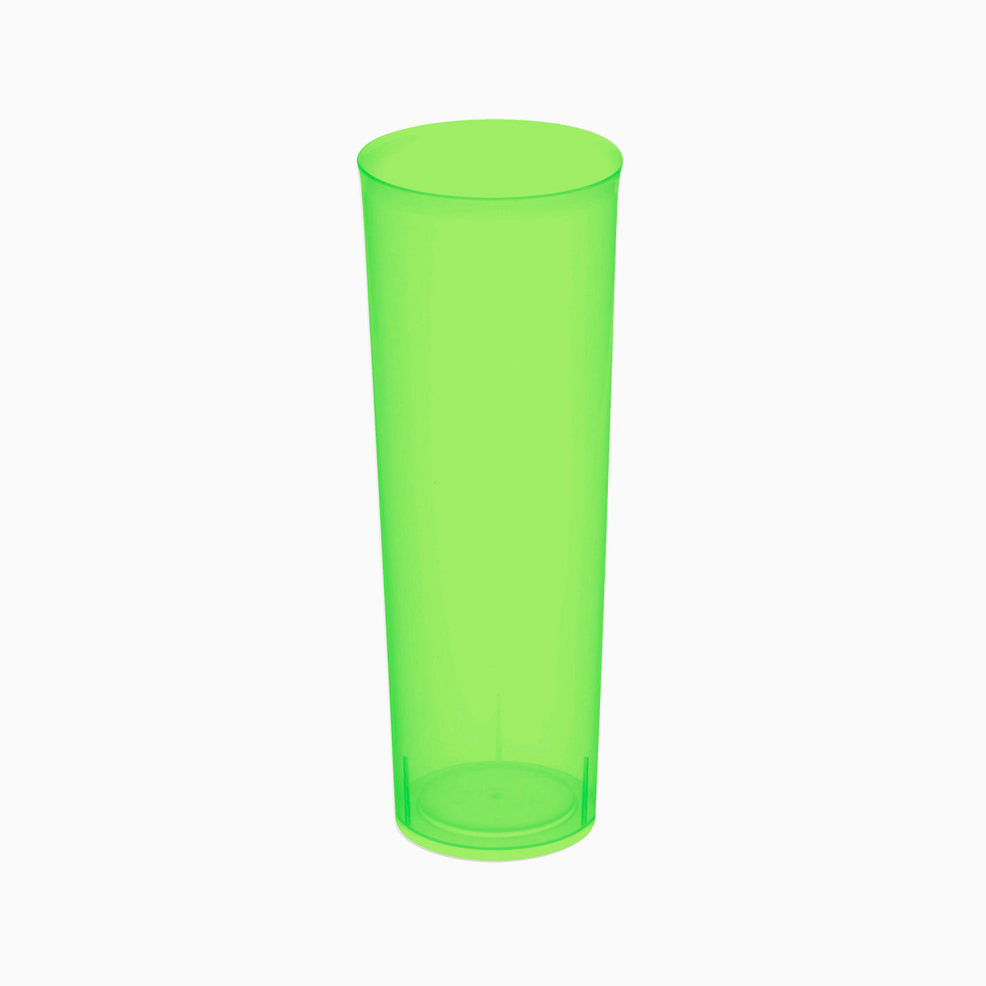 Vaso de Tubo Irrompible Plástico Reutilizable PP 300cc Verde Lima 6 uds