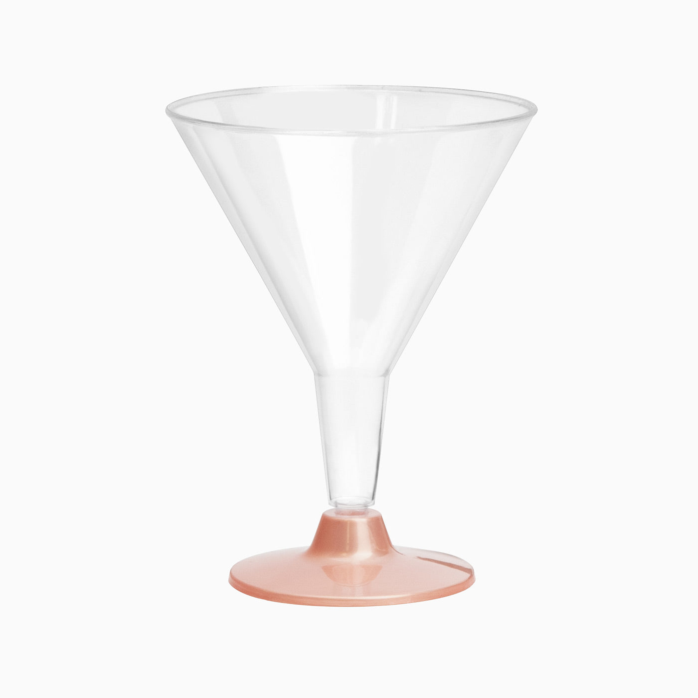 Copa Cocktail Transparente Pie Oro Rosa 180 cc