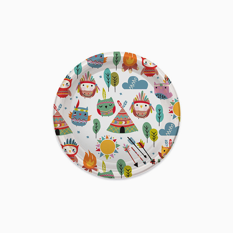 Plato Plástico Llano Redondo Postre West Ø 18 cm Multicolor