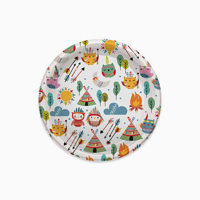 Plato Plástico Llano Redondo Postre West Ø 23 cm Multicolor