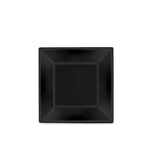 Plato Llano Cuadrado Postre Plástico PS Reutilizable Premium 17 x 17 cm Negro (25 uds)