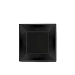 Plato Hondo Cuadrado Plástico PS Reutilizable Premium 17 x 17 cm Negro (25 uds)