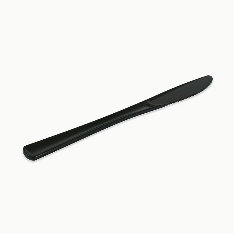 Cuchillo Plástico Reutilizable Premium 20 cm Negro